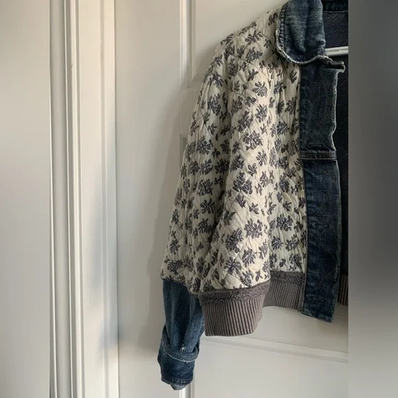 Free People Ditsy Denim Jacket XS/S - Picture 4 of 9